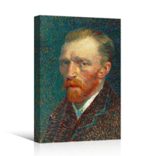 Self-Portrait by Vincent Van Gogh - Canvas Print Wall Art Famous Oil Painting Reproduction - 12" x 18"