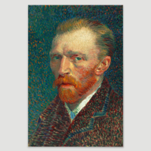 Self-Portrait by Vincent Van Gogh - Canvas Print Wall Art Famous Oil Painting Reproduction - 12" x 18"