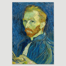 Self Portrait by Vincent Van Gogh - Canvas Print Wall Art Famous Painting Reproduction - 32" x 48"