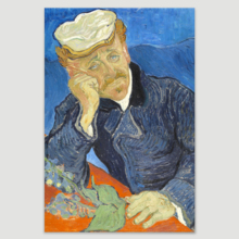 Portrait of Dr. Gachet by Vincent Van Gogh - Canvas Print Wall Art Famous Painting Reproduction - 12" x 18"