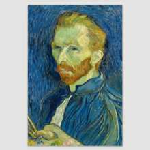 Self Portrait by Vincent Van Gogh - Canvas Print Wall Art Famous Painting Reproduction - 16" x 24"