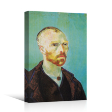 Self-Portrait, Dedicated to Paul Gauguin by Vincent Van Gogh Canvas Print Wall Art Famous Painting Reproduction - 16" x 24"