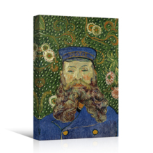 Portrait of The Postman Joseph Roulin by Vincent Van Gogh - Canvas Print Wall Art Famous Oil Painting Reproduction - 12" x 18"