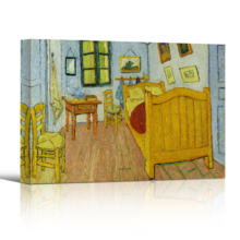 The Bedroom by Van Gogh Giclee Canvas Prints Wrapped Gallery Wall Art | Stretched and Framed Ready to Hang - 16" x 24"