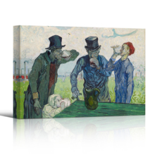 The Drinkers by Van Gogh Giclee Canvas Prints Wrapped Gallery Wall Art | Stretched and Framed Ready to Hang - 32" x 48"
