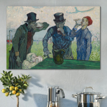 The Drinkers by Van Gogh Giclee Canvas Prints Wrapped Gallery Wall Art | Stretched and Framed Ready to Hang - 16" x 24"