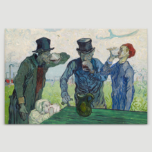 The Drinkers by Van Gogh Giclee Canvas Prints Wrapped Gallery Wall Art | Stretched and Framed Ready to Hang - 16" x 24"