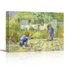 First Steps by Van Gogh Giclee Canvas Prints Wrapped Gallery Wall Art | Stretched and Framed Ready to Hang - 12" x 18"