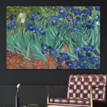 Irises by Van Gogh Giclee Canvas Prints Wrapped Gallery Wall Art | Stretched and Framed Ready to Hang - 12" x 18"