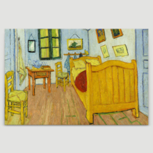 The Bedroom by Van Gogh Giclee Canvas Prints Wrapped Gallery Wall Art | Stretched and Framed Ready to Hang - 12" x 18"