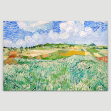 Plain Near Auvers by Van Gogh Giclee Canvas Prints Wrapped Gallery Wall Art | Stretched and Framed Ready to Hang - 12" x 18"