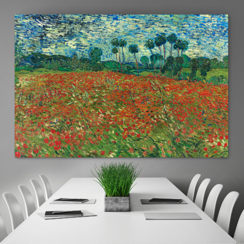 overstockArt Field of Poppies by Van Gogh with Vienna Wood Frame and Gold Leaf Finish overstockArt Field of Poppies by Van Gogh with Vienna Wood Frame and Gold Leaf Finish