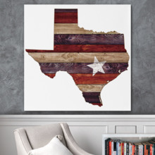 Authentic America Texas - Canvas Art