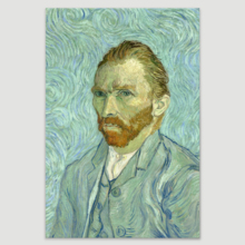 Portrait of Vincent Van Gogh - Inspirational Famous People Series | Giclee Print Canvas Wall Art. Ready to Hang - 32"x48"
