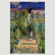 Monet's Garden At Vetheuil by Claude Monet - Canvas Print