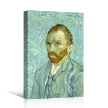 Self Portrait by Van Gogh Giclee Canvas Prints Wrapped Gallery Wall Art | Stretched and Framed Ready to Hang - 12" x 18"