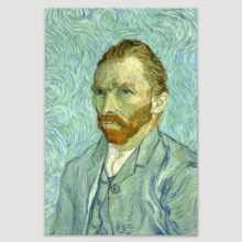 Self Portrait by Van Gogh Giclee Canvas Prints Wrapped Gallery Wall Art | Stretched and Framed Ready to Hang - 16" x 24"