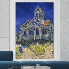 The Church At Auvers (Auvers-Sur-Oise) by Van Gogh - Canvas Print