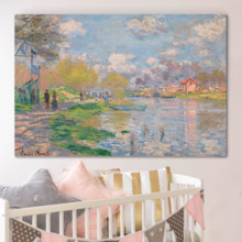 Spring By The Seine by Claude Monet - Canvas Art