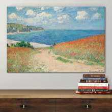 Path in the Wheat at Pourville (Option #2) by Claude Monet - Canvas Art