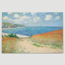 Path in the Wheat at Pourville (Option #2) by Claude Monet - Canvas Art