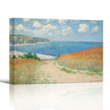 Path in the Wheat at Pourville (Option #2) by Claude Monet - Canvas Art