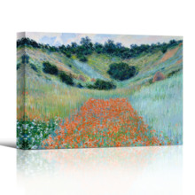 Poppy Field in a Hollow Near Giverny by Claude Monet - Canvas Art