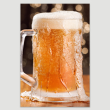 Canvas Prints Wall Art - Beer in a Beer Mug | Modern Wall Decor/Home Decoration Stretched Gallery Canvas Wrap Giclee Print. Ready to Hang - 16" x 24"