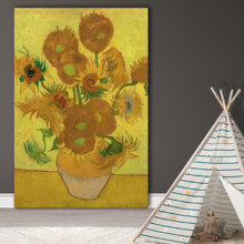 Sunflower by Van Gogh Giclee Canvas Prints Wrapped Gallery Wall Art | Stretched and Framed Ready to Hang - 12" x 18"