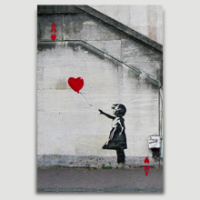 Ace Of Hearts Playing Card Girl With Balloon by Banksy