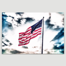 Canvas Wall Art - Flag of United States of America - Gallery Wrap Modern Home Art | Ready to Hang - 16x24 inches