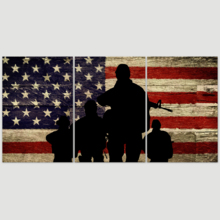 Boots on the Ground - 3 Panel Canvas Art