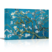 Canvas Wall Art - Classic Van Gogh Painting Almond Blossoms Retouched | Modern Giclee Print Gallery Wrap Home Art Ready to Hang - 12x18 inches