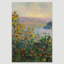 Flowers Beds at Vetheuil by Claude Monet - Canvas Art