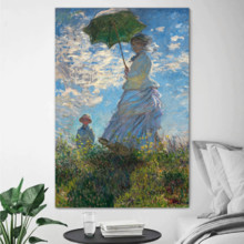 Woman With A Parasol by Claude Monet - Canvas Print