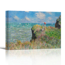 Cliff Walk at Pourville by Claude Monet (Version II) - Canvas Art