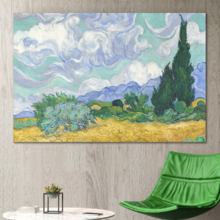 Wheatfield With Cypresses by Van Gogh - Canvas Print