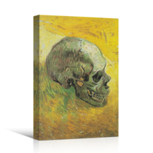 Skull by Vincent Van Gogh - Oil Painting Reproduction on Canvas Prints Wall Art, Ready to Hang - 12x18 inches
