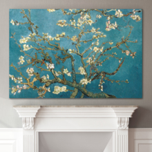 Canvas Wall Art Van Gogh Almond Blossom Painting Artwork for Home Decor Framed 16x24 inches