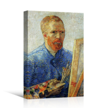 Self Portrait as a Painter by Vincent Van Gogh - Oil Painting Reproduction on Canvas Prints Wall Art, Ready to Hang - 12x18 inches