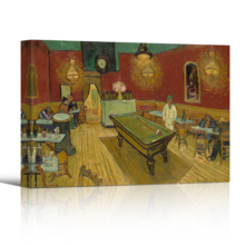 The Night Café by Vincent Van Gogh - Oil Painting Reproduction on Canvas Prints Wall Art, Ready to Hang - 12x18 inches