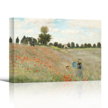 Poppy Field in Argenteuil by Claude Monet - Canvas Art