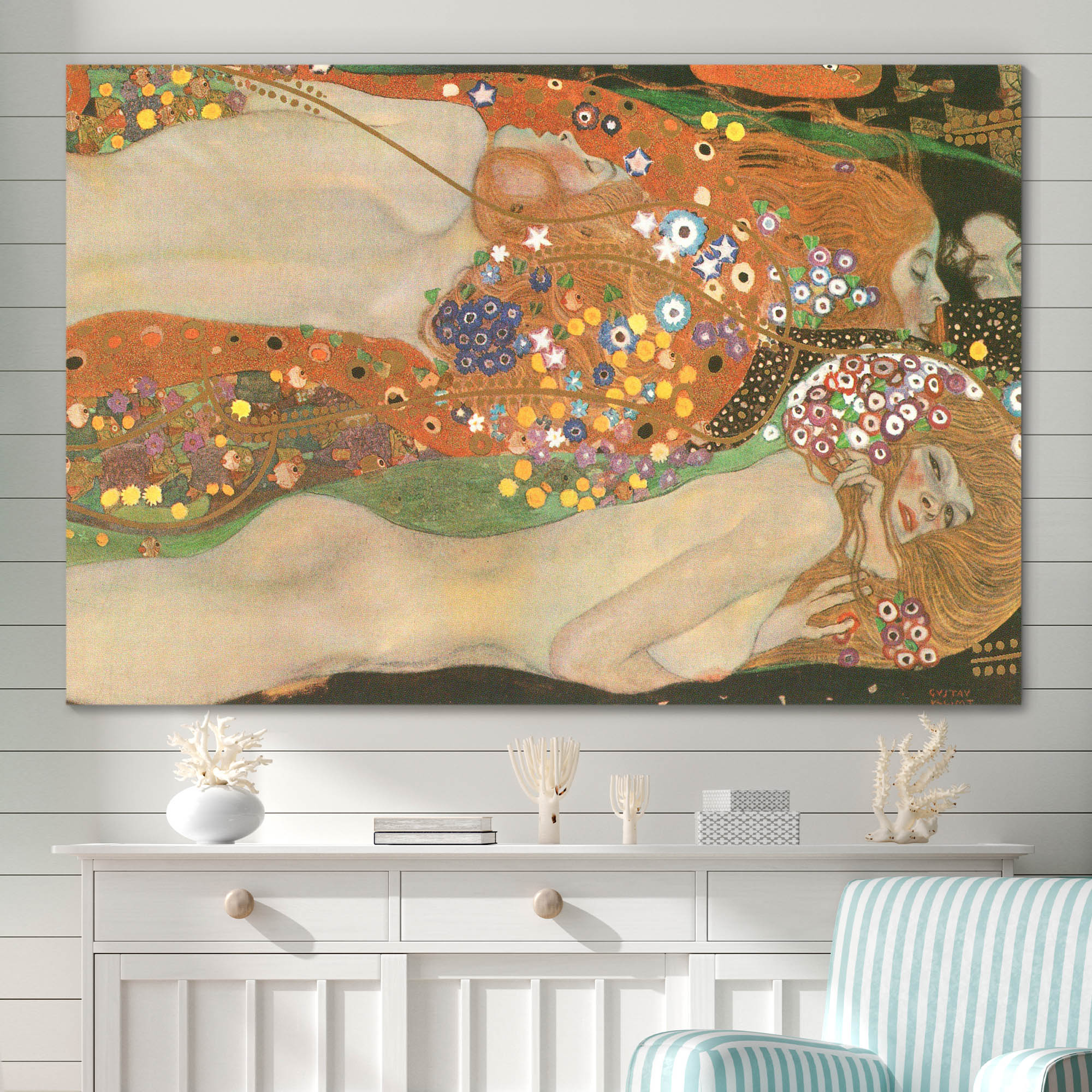 Water Serpents II by Gustav Klimt - Canvas Art Print