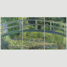 The Water-Lily Pond by Claude Monet - 3 Panel Canvas Art