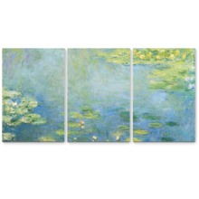 Waterlilies by Claude Monet - 3 Panel Canvas Art