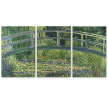 The Water-Lily Pond by Claude Monet - 3 Panel Canvas Art
