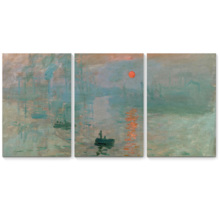 Impression, Sunrise by Claude Monet - 3 Panel Canvas Art