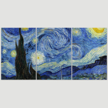 Starry Night by Van Gogh - 3 Piece Canvas Print