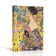 Lady With Fan by Gustav Klimt (Portrait) - Canvas Art