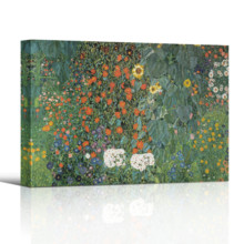 Cottage Garden With Sunflowers by Gustav Klimt - Canvas Art